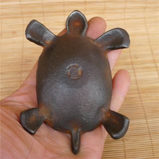 Rare Old Iron INK STONE in Tortoise Shaped Chinese ink stone“老铁乌龟砚台” 3