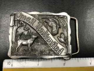 Quail Unlimited Belt Buckle - Very Cool And Rare Qu Item