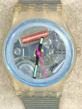 Vintage Swatch Ag 1987 Rare Authentic Skeleton Watch Battery