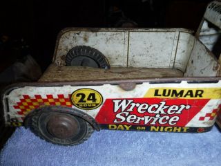 Vintage Tow Truck Tin Toy Big Very Old Very Rare