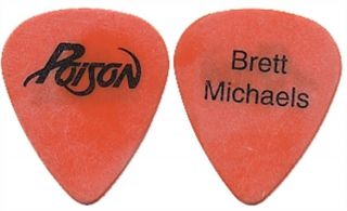 Poison Bret Michaels Authentic 2001 Concert Tour Guitar Pick Rare Misprint Brett
