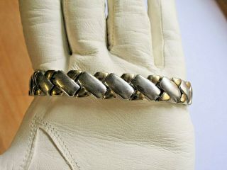 Womens Rare Nikken Gold/silver Integrity Magnetic Bracelet,  7.  75 " Inches