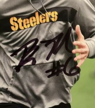 Brogan Roback AUTOGRAPH PITTSBURGH STEELERS Signed 5x8 Photo Rare 3