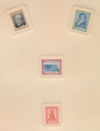 Rare Argentina Stamps 1911 - 1920 Sarmiento & 280/282 Belgrano Official Proofs Vf