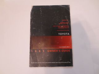 1985 Toyota Corolla Gts Ae86 Rwd Usdm Owners Guide Rare California