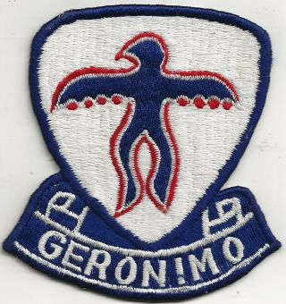 Rare Vn Era " 501st Abn Inf Regt,  (geronimo) " Patch - F/embroidered