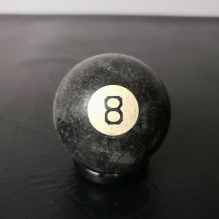 Antique Pool / Billiards Number 8 Clay Ball Rare
