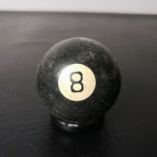 Antique Pool / Billiards Number 8 Clay Ball Rare 3