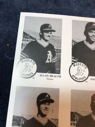 UNCUT McGWIRE Baseball ERROR CARDS 1984 CHONG MODESTO A ' S RC 6 OAKLAND (RARE) 7