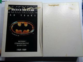 BATMAN MICHAEL KEATON 50TH ANNIVERSARY DC COMICS 999 SILVER COIN RARE BOX A 4