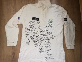 Glamorgan Cricket Shirt Signed By Former Legends - Rare