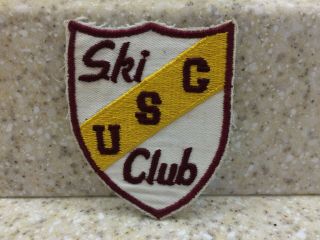 Rare Vintage Usc Ski Club Patch University Of Southern California