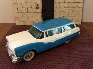 Rare 1956 Ford Country Sedan Two - Tone Bluewhite Green Tint Windows Promo Car