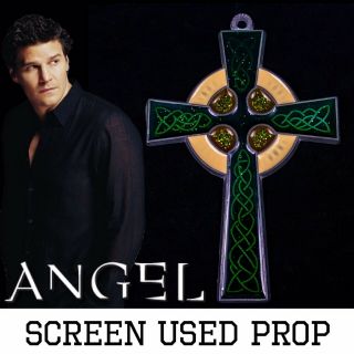 Rare Angel Tv Rafaelian Stained Glass Celtic Cross Prop Buffy Vampire Slayer
