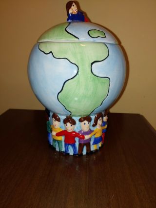 Save The Children Globe Cookie Jar Kids Collectable Kids Around The World Rare