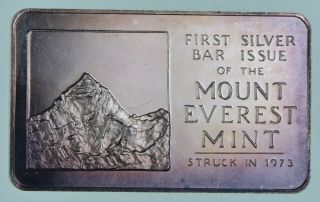 Rare Silver - 32.  9 Grams - Mount Everest - Bar.  999 Fine Silver 236 2