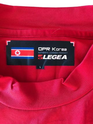 Rare North Korea player issue home shirt - Legea - Size L - Asia Cup 2010 4