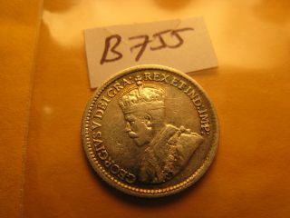 1914 Canada Rare Five Cent 5 Cent Silver Coin Id B 755.