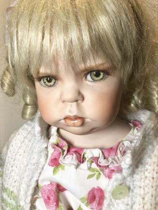 Rare Collectible Porcelain Doll By Donna Rubert,  Limited Edition Of 750 Dolls
