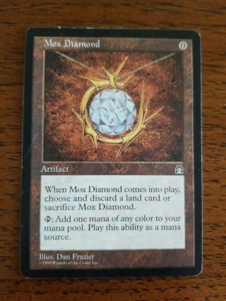 Magic The Gathering Mox Diamond,  Stronghold,  Rare Hp Legacy