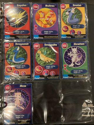 Vintage Pokemon Card Binder 1999 pikachu,  charizard 151 Poketrivia Cards Rare 3