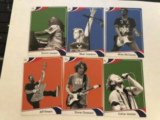 Pearl Jam Set Of 6 Baseball Cards Spectrum Closing Philadelphia Rare Set