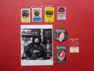 Grateful Dead,  Jerry Garcia,  Promo Photo,  7 Backstage Passes,  Rare Originals
