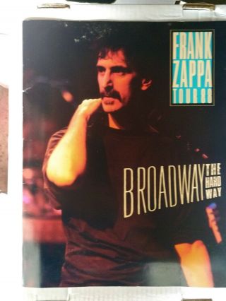 Rare 1988 Frank Zappa Broadway Tour Program With Glasses.  Vintage