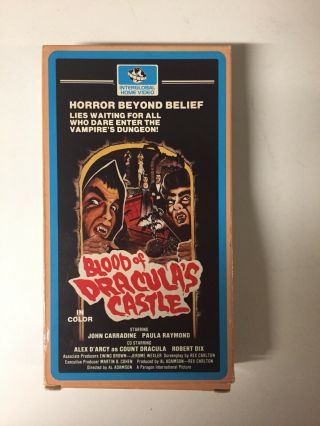Blood Of Dracula’s Castle Vhs Horror Rare Interglobal Home Video Release Obscure