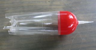 Rare Red & Clear Vintage Milky Way Rocket Swirl Shake Mixer Rocket Space Ship 2