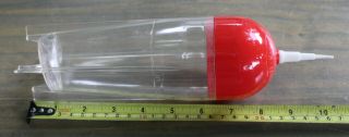 Rare Red & Clear Vintage Milky Way Rocket Swirl Shake Mixer Rocket Space Ship 7