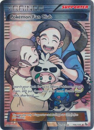 1x - Pokemon Fan Club - 106/106 - Full Art Ultra Rare Lp Pokemon Xy Flashfire