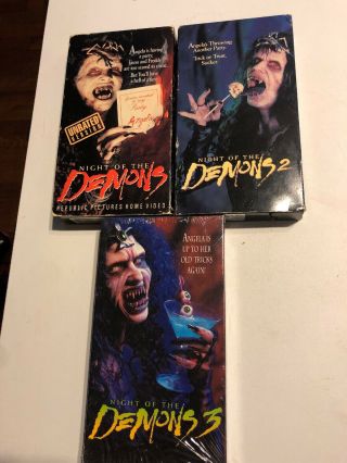 Night Of The Demons Trilogy Vhs Horror Rare Oop