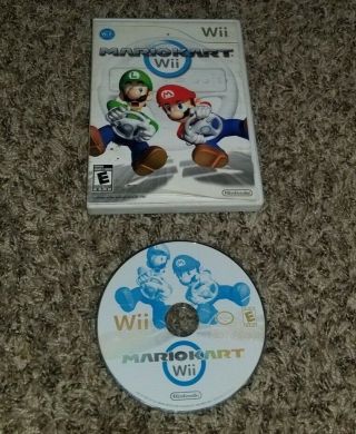 Mario Kart Wii With Case (nintendo Wii,  2008) Rare