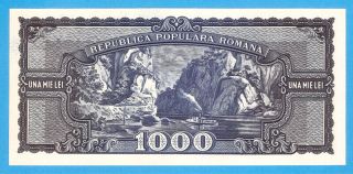 Romania 1000 Lei 1950 Series 0927043 Rare 2