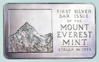 Rare Silver - 33.  5 Grams - Mount Everest - Bar.  999 Fine Silver 213 2
