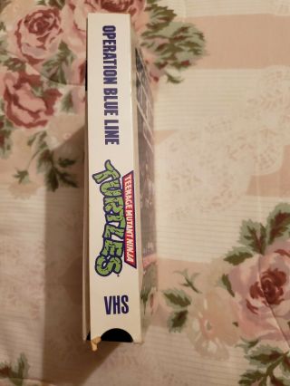 Teenage Mutant Ninja Turtles Operation Blue Line VHS Tape 1990 Very RARE 4
