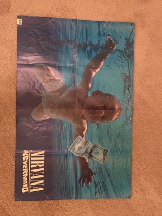 Nirvana Nevermind Poster - Rare Record Store Poster From Seattle