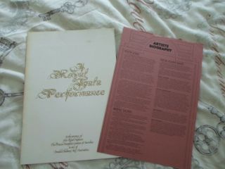 Elton John Mega Rare 1974 Royal Gala Concert Programme,  Bio Sheet