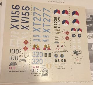 1/72 Rare Modeldecal Set No 20 Royal Navy Buccaneer S2’s Dutch Air Force Nf5a’s