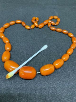 Vintage Egg Yolk Butterscoth Amber Bakelite Beads Rare Faturan 50sm/28gm