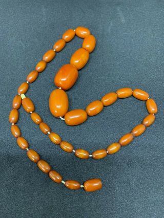 Vintage egg yolk butterscoth amber bakelite beads rare faturan 50sm/28gm 2