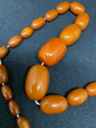 Vintage egg yolk butterscoth amber bakelite beads rare faturan 50sm/28gm 5