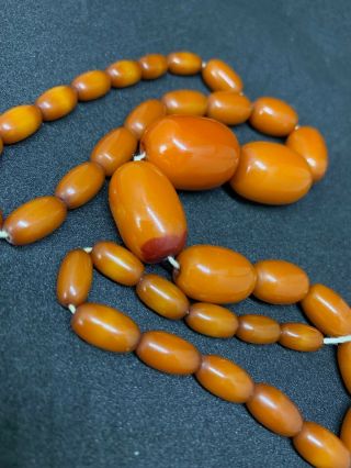 Vintage egg yolk butterscoth amber bakelite beads rare faturan 50sm/28gm 7