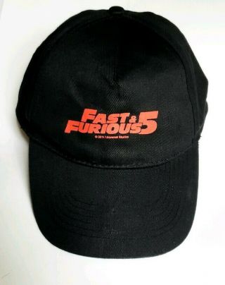 Rare 2011 Fast Five Movie Promo Hat - Paul Walker Dwayne Johnson And The Furious