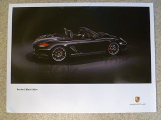 2011 Porsche Boxster S Black Edition Showroom Advertising Sales Poster Rare L@@k