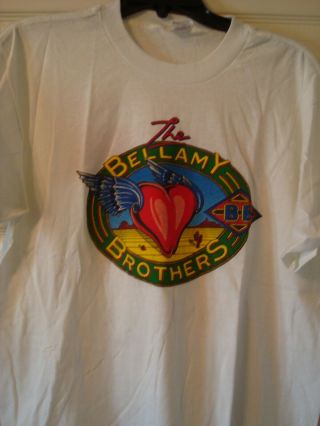 BELLAMY BROTHERS T SHIRT - VINTAGE RARE - COUNTRY MUSIC - 2