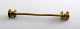 Very Rare Old Antique Solid Brass Spooled Fancy End Collar Bar Old Stock