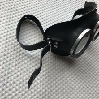 German WW2 Nazi Goggles Black Glasses Rare Vintage Eye Protection 2
