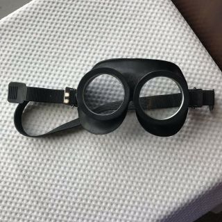German WW2 Nazi Goggles Black Glasses Rare Vintage Eye Protection 4